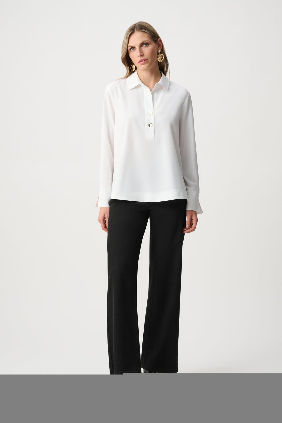 Joseph Ribkoff 263928 casacca squadrata in popeline elasticizzato  con colletto a camicia