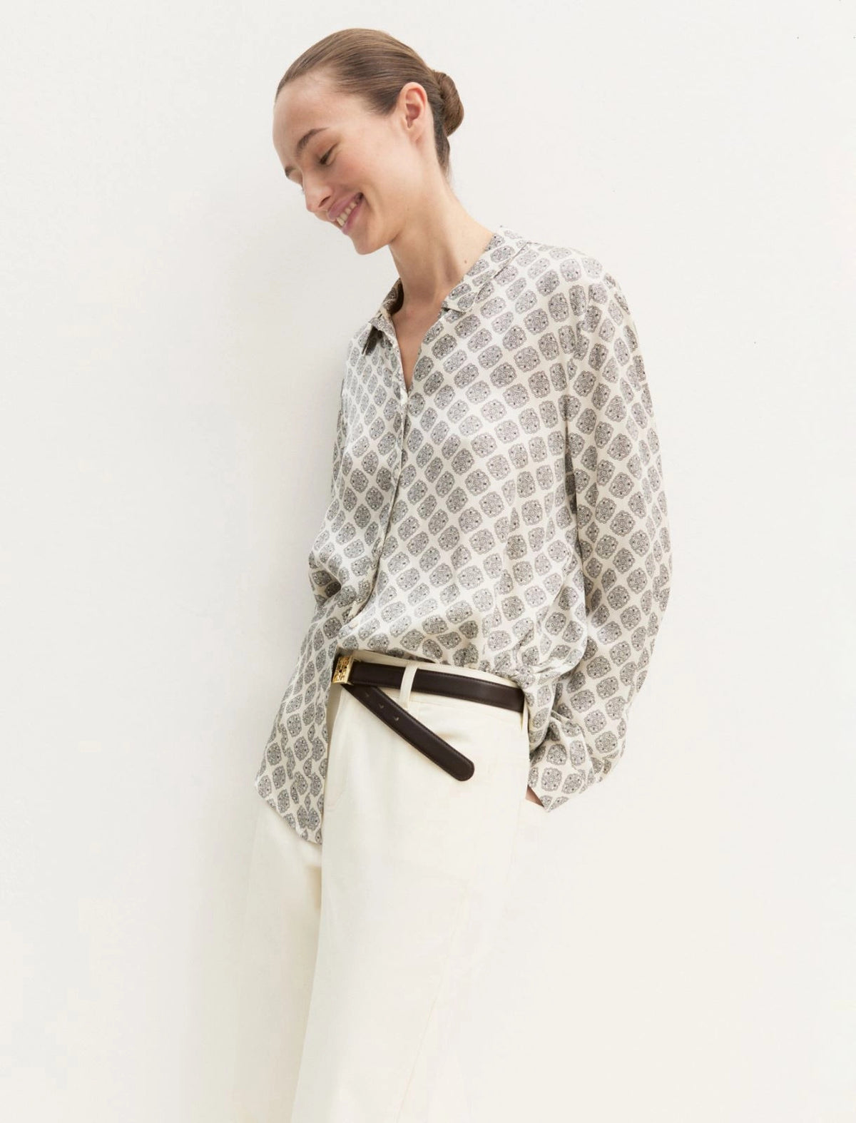 EMME MARELLA 1 EMMDENARO Camicia in raso stampato