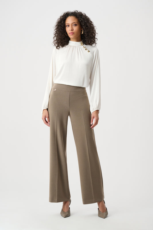 Joseph Ribkoff 263074 Pantaloni pull-on a gamba larga in maglia effetto seta